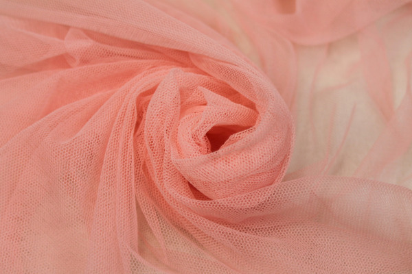 Soft Nylon Tulle - Coral - T60 fabric