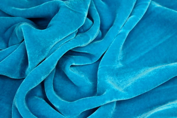 Silk Velvet - "Ocean" fabric