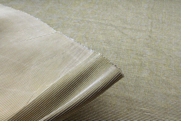 Pleated Lurex Lamé - Gold fabric