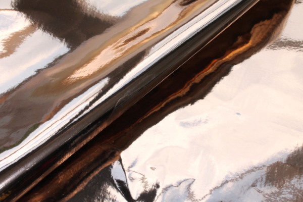 Mirror Finish Leatherette - Rose Gold fabric