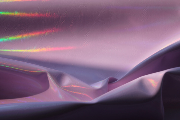 Pale Pink Holographic Glossy Leatherette fabric