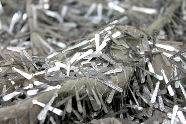 Silver Teardrop Sequin On Silk Georgette fabric