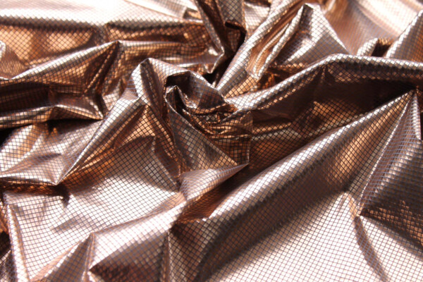 Foil Printed Polyamide - Copper Gold fabric