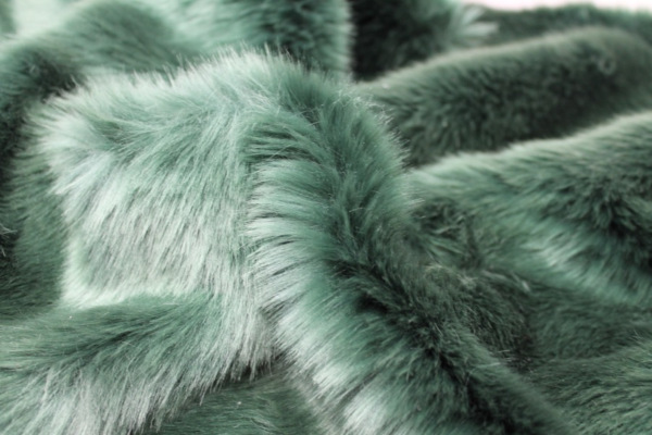 Faux Fur - Green fabric