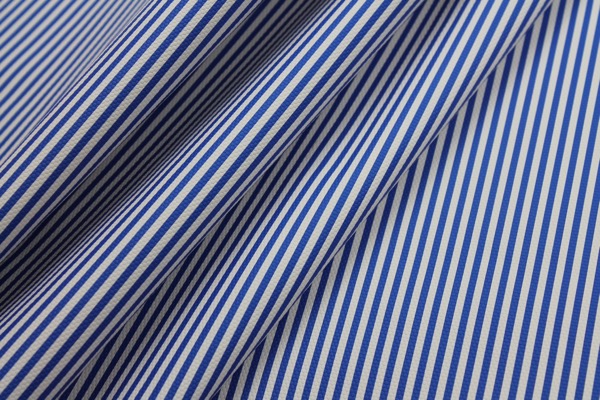 Soft Striped Leatherette - Blue and White fabric