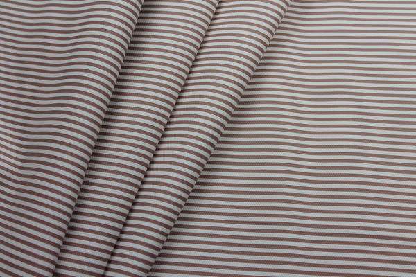 Soft Striped Leatherette - Beige and Ivory fabric