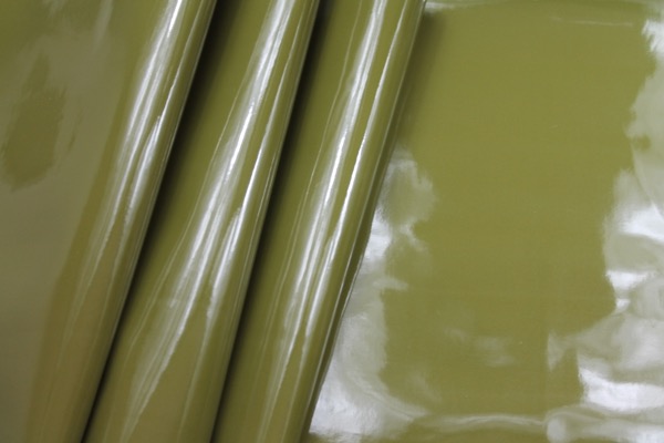 Glossy PVC - Olive Green fabric