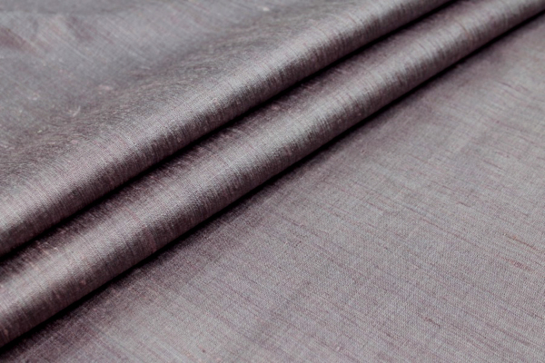 Mauve Textured Raw Silk fabric