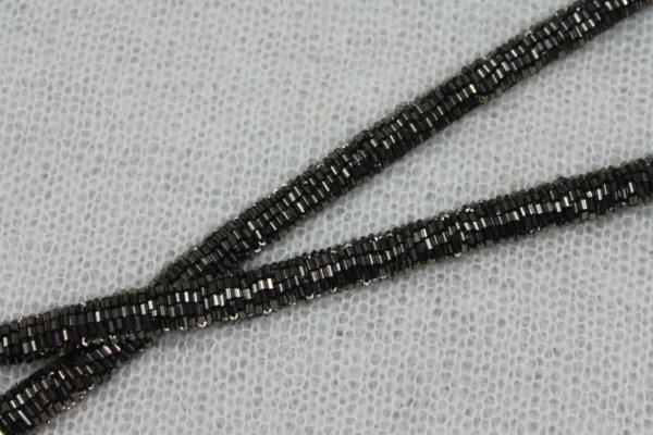 Beaded Strap Trim - Hematite