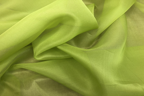 Silk Organza - Lime Green fabric