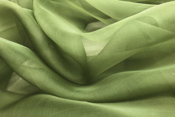 Italian Silk Organza - Moss Green fabric