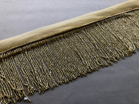 Beaded Fringe Trim - Gold
