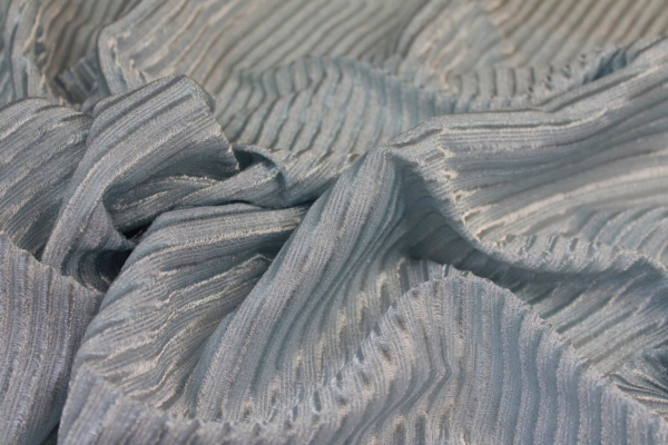 Metallic Stripe Knit Jersey - Pale Blue fabric