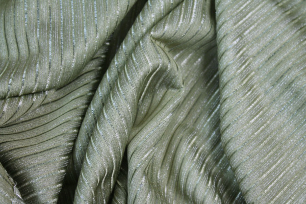 Metallic Stripe Knit Jersey - Sage Green fabric