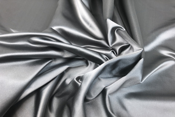 Two Tone Silk Duchesse Satin - Metal Grey fabric