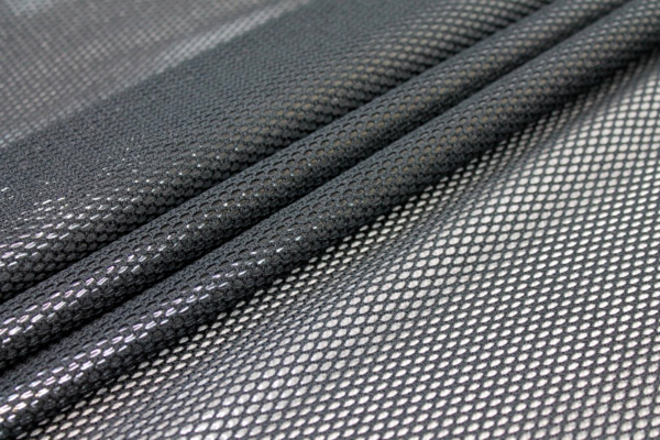 Plastic Laminated Spacer Tech Mesh - Black fabric