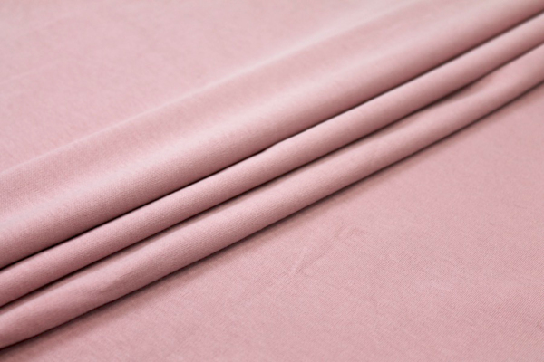 Organic Cotton Interlock Jersey - Dusty Pink fabric