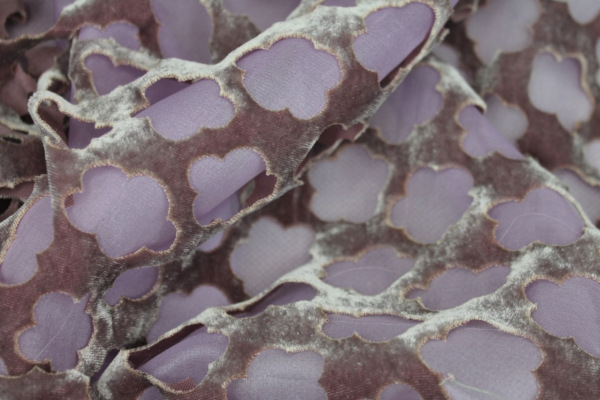 Laser Cut Soft Velvet - Mauve fabric