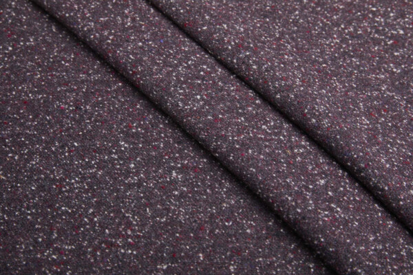 Wool Mix Tweed - Plum / Pink fabric