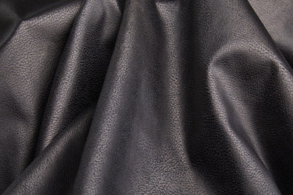 Soft Drapy Metallic Leather Look - Inky Brown Black fabric