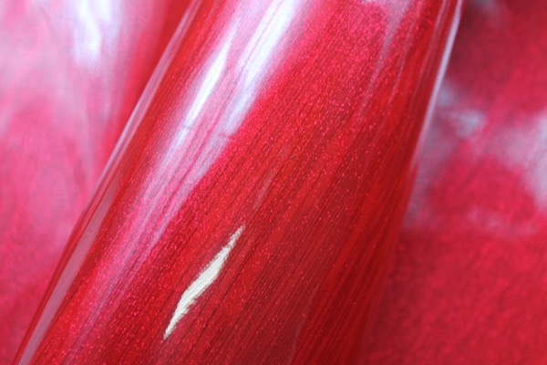 Thick Glossy Glitter PVC - Red fabric