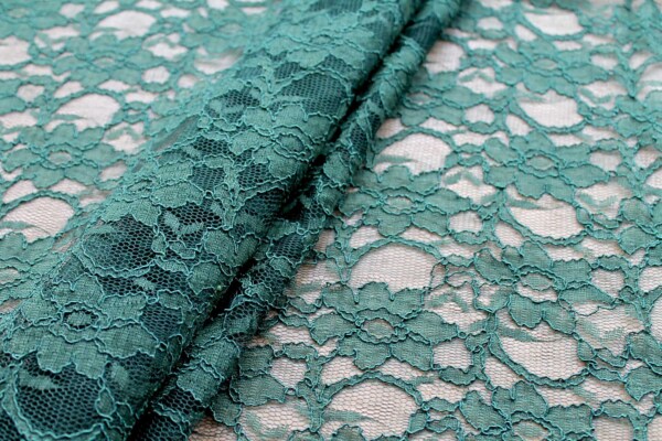 Corded Lace - Forest Green fabric