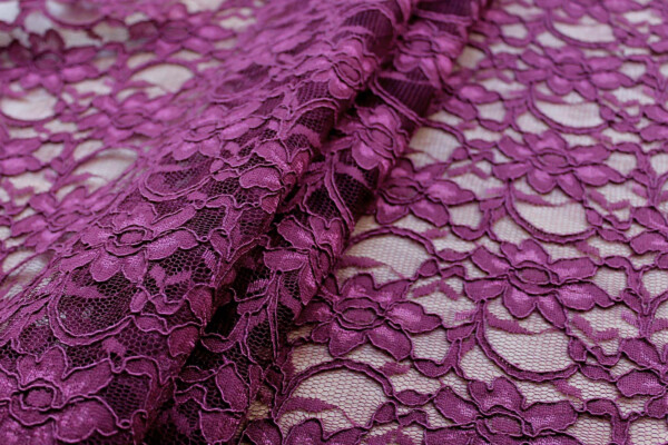 Corded Lace - Wine fabric