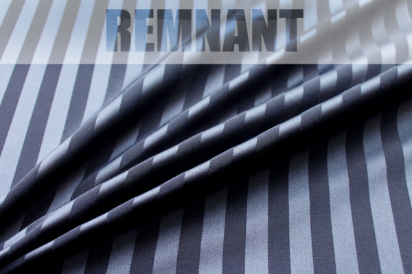 Navy / French Navy Satin Stripe Brocade - 1.2m Piece fabric