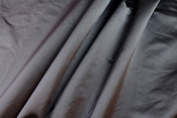 Silk Duchesse Satin - Charcoal fabric