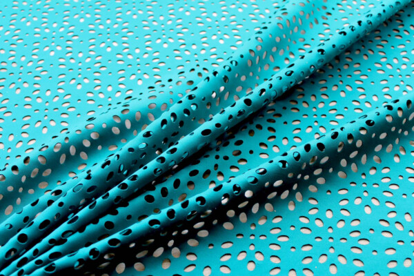 Perforated Scuba Jersey - Laser Cut - Green fabric
