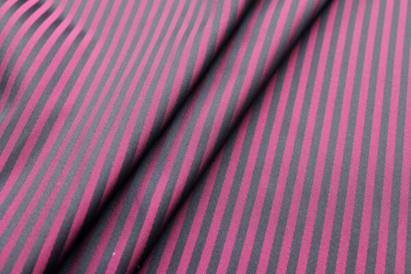 Plum and Black Stripe Polyester fabric
