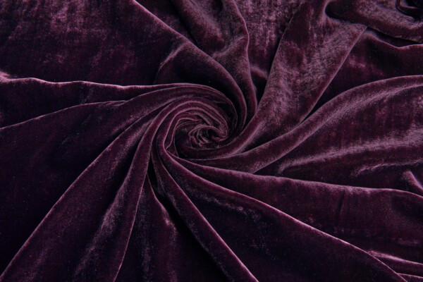 Silk Velvet - "Prune" fabric