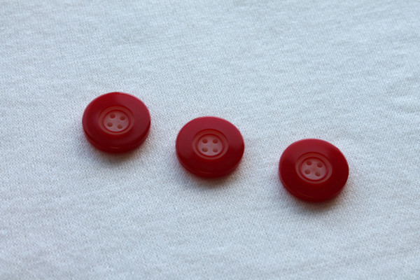 Red Resin Button - 3cm