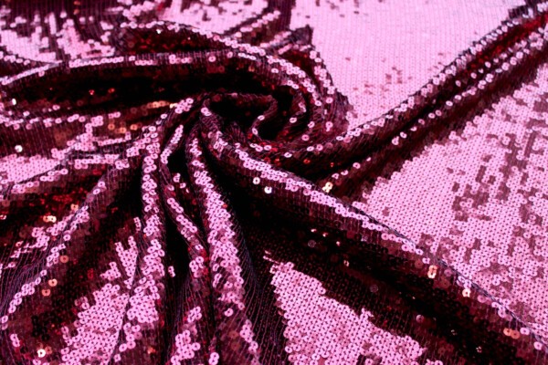 Sequin On Chiffon - Burgundy fabric