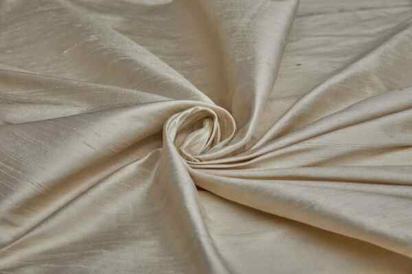 Textured Silk Dupion - Cream - 112cm wide fabric