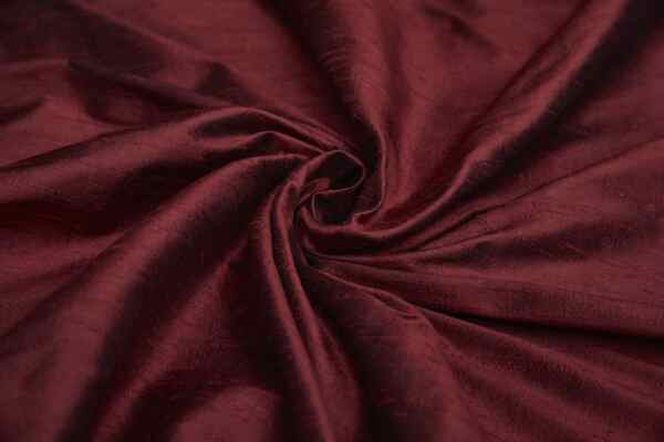 Textured Silk Dupion - Dark Red shot Black fabric