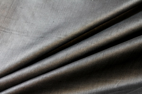 Silk Tussah / Tassar - Black fabric