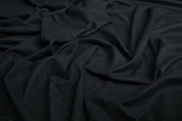 Soft Double Sided Stretch Suedette - Black fabric