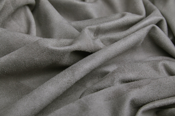 Soft Double Sided Stretch Suedette - Grey fabric