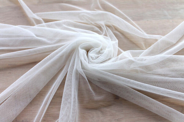 Soft Nylon Tulle - New Ivory - T50 fabric