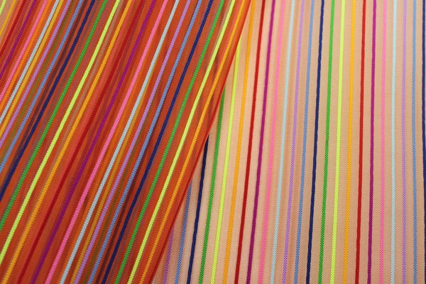 Rainbow Stripe Crin - Orange fabric