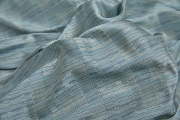 Reversible Stripe Brocade - Pale Grey, Mint and Pale Blue fabric