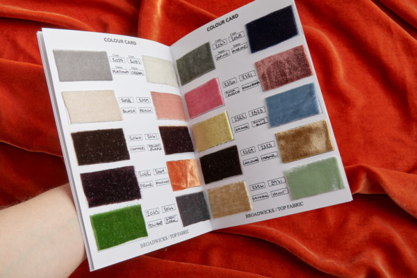 Silk Velvet Colour Card fabric