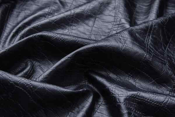 Textured Black Leatherette fabric