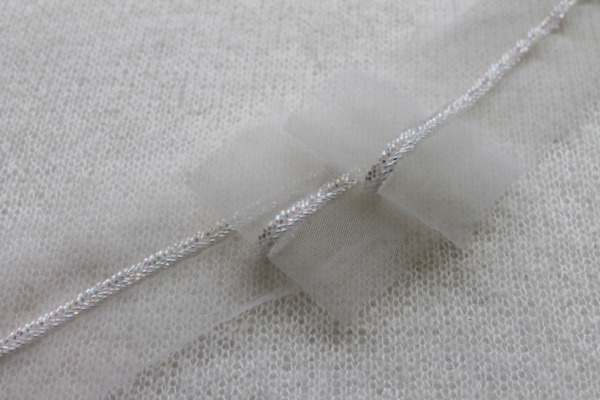 Beaded Micro Trim - Herringbone - Ivory
