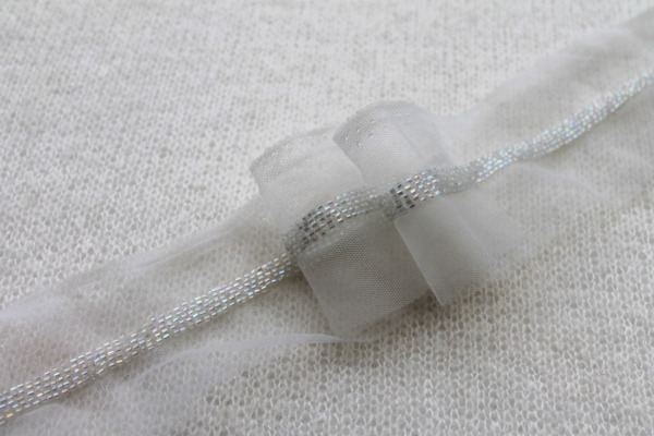 Beaded Micro Trim - Ivory AB - Narrow