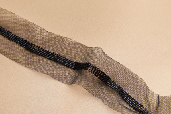 Beaded Micro Trim - Black
