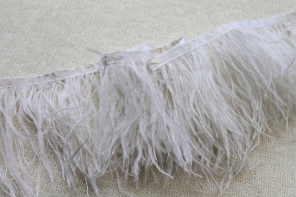 Ostrich Feather Trim - Ivory