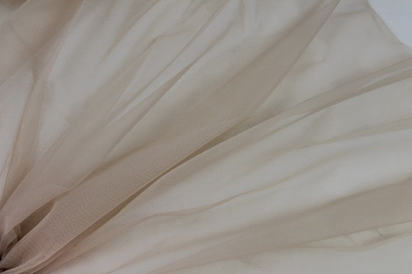 Stretch Tulle - Sheer Bodystocking - Pale Beige fabric