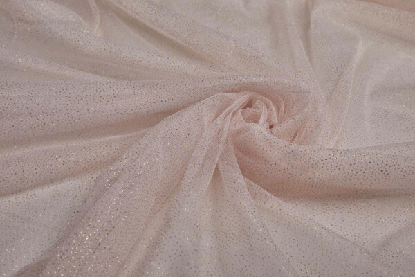 Vintage Pink and Gold Glitter Tulle fabric